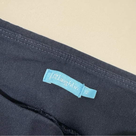 J McLaughlin Masie Pants Flat Front Winter Navy Blue - Picture 6 of 10